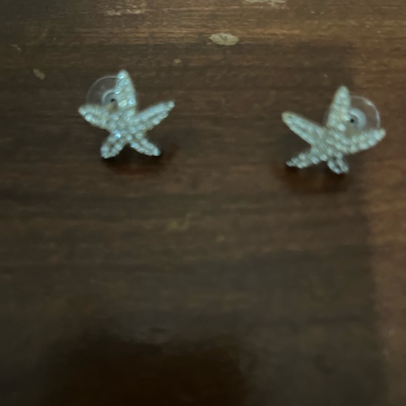 Talbots rhinestone starfish earrings - Picture 2 of 2
